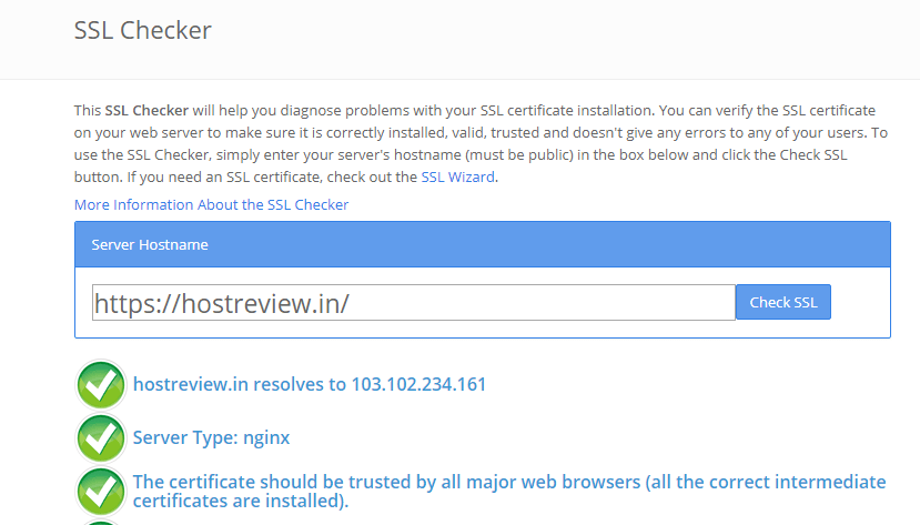 SSL checker